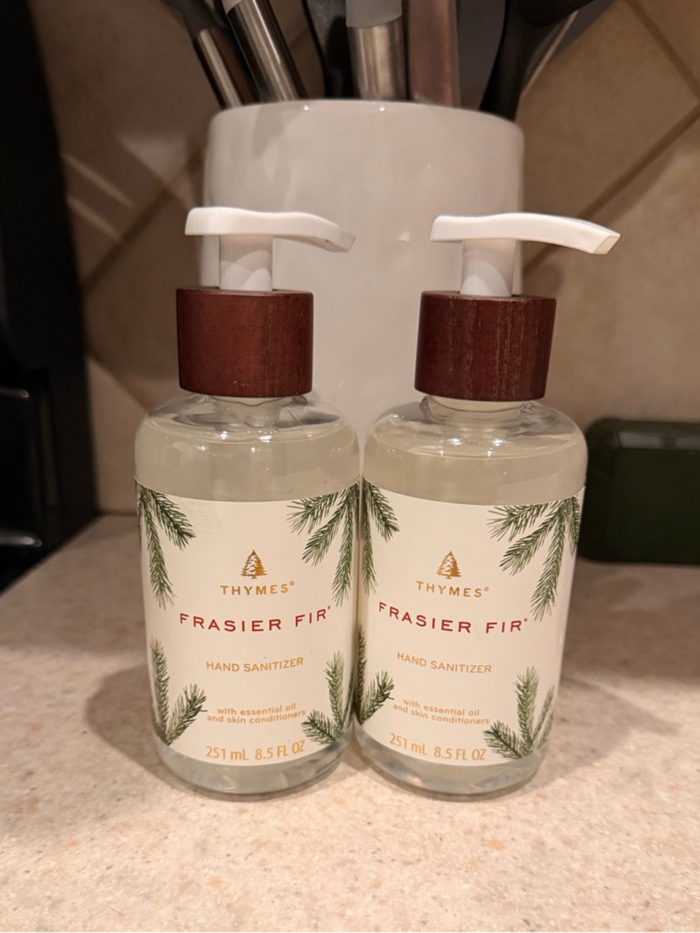Set of 2 Thymes Fraser Fir Hand Sanitizer